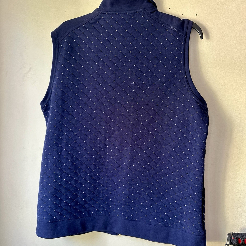 Allison Daley Navy Blue and Gold Thread Medium 2 Piece Set Top and Pants SOFT - Picture 3 of 7